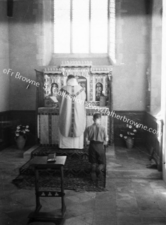 'SLIPPER' CHAPEL  INTERIOR MASS IN PROGRESS